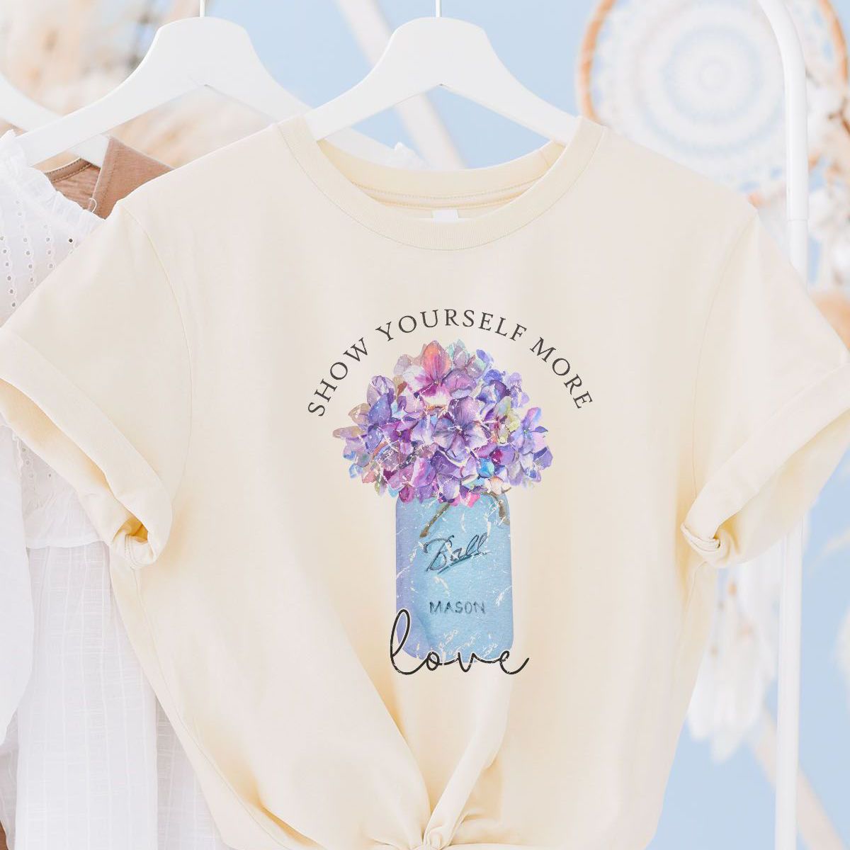 Floral Women'S T-Shirt Love Casual