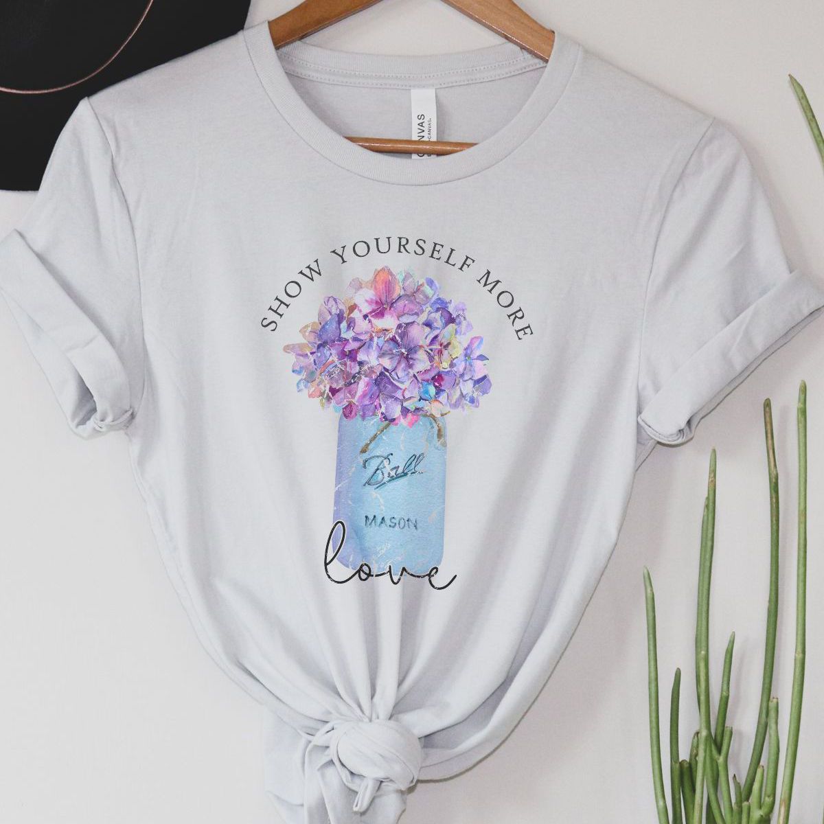 Floral Women'S T-Shirt Love Casual
