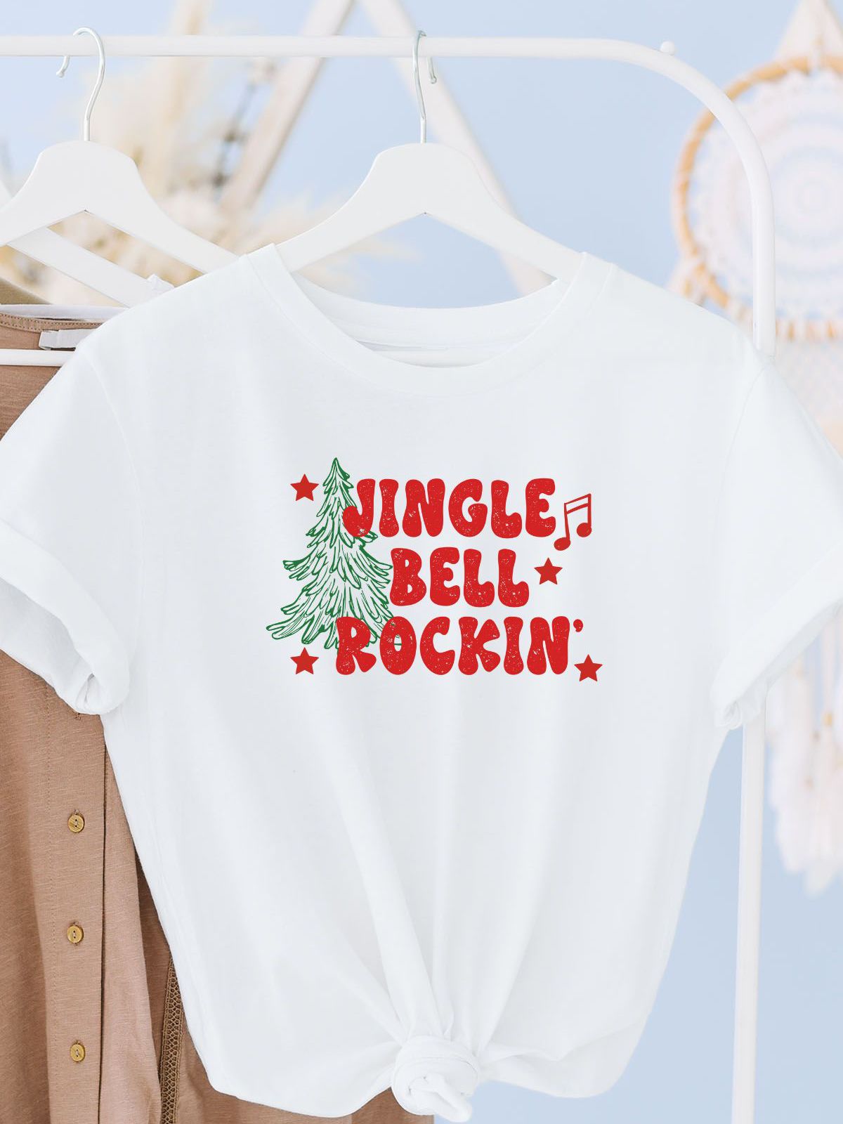 Jingle Bell Rockin Womens T-Shirt Christmas