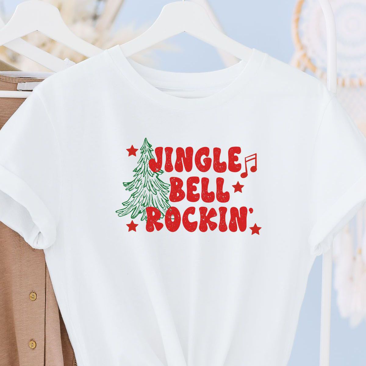 Jingle Bell Rockin Womens T-Shirt Christmas