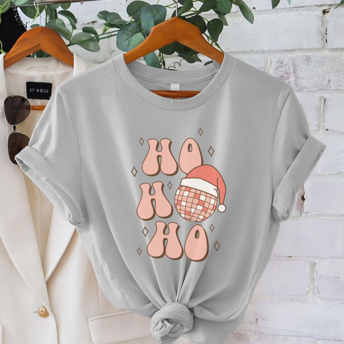 Ho Ho Ho Womens T-Shirt Christmas
