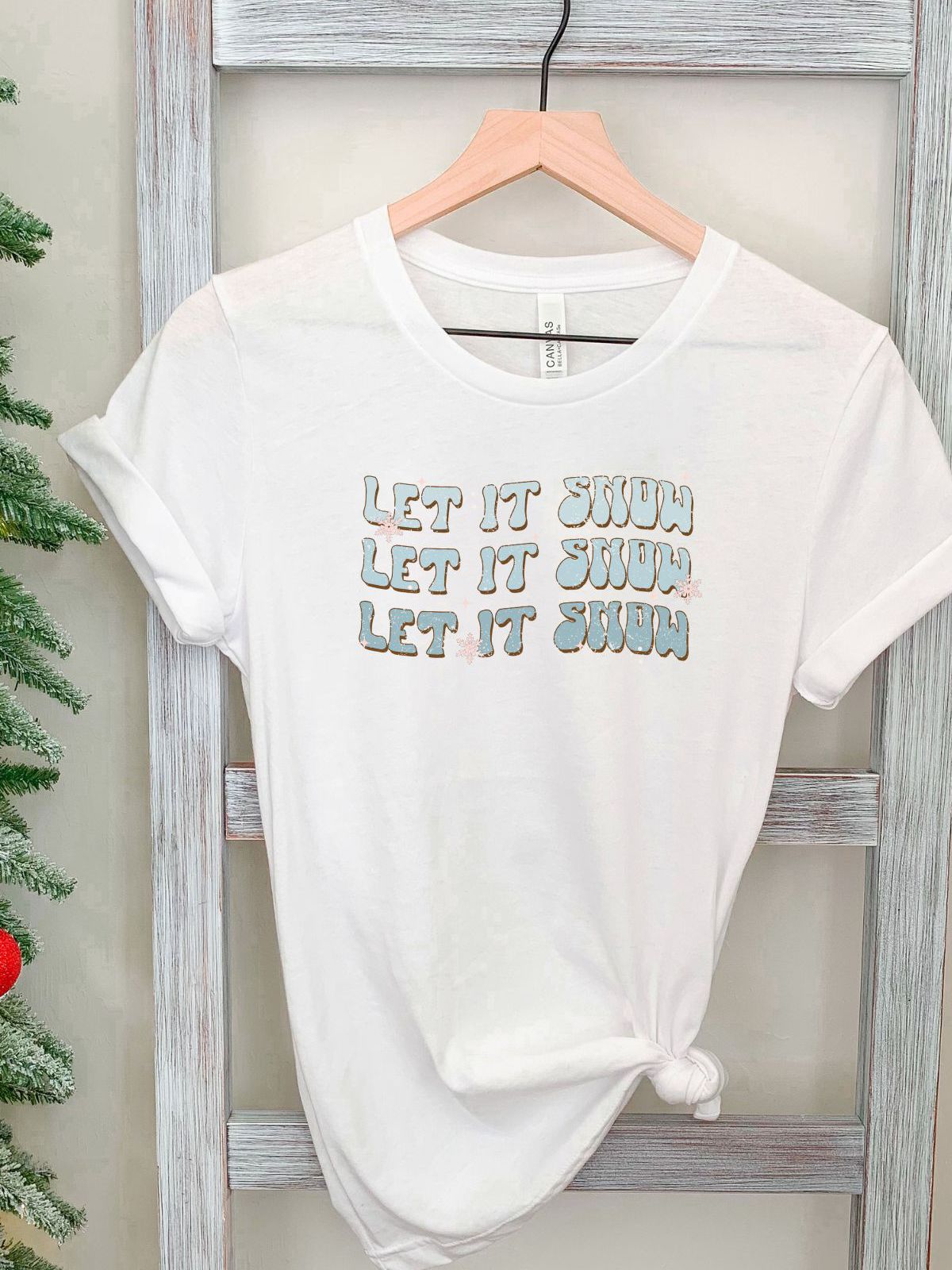 Let It Snow Womens T-Shirt Christmas