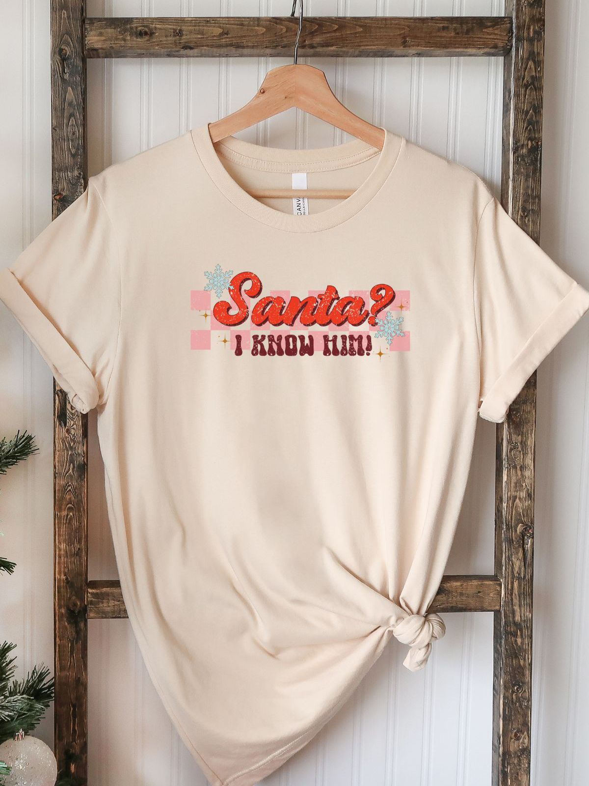Santa Tee Women Casual Christmas