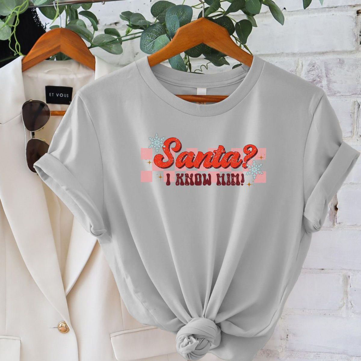 Santa Tee Women Casual Christmas