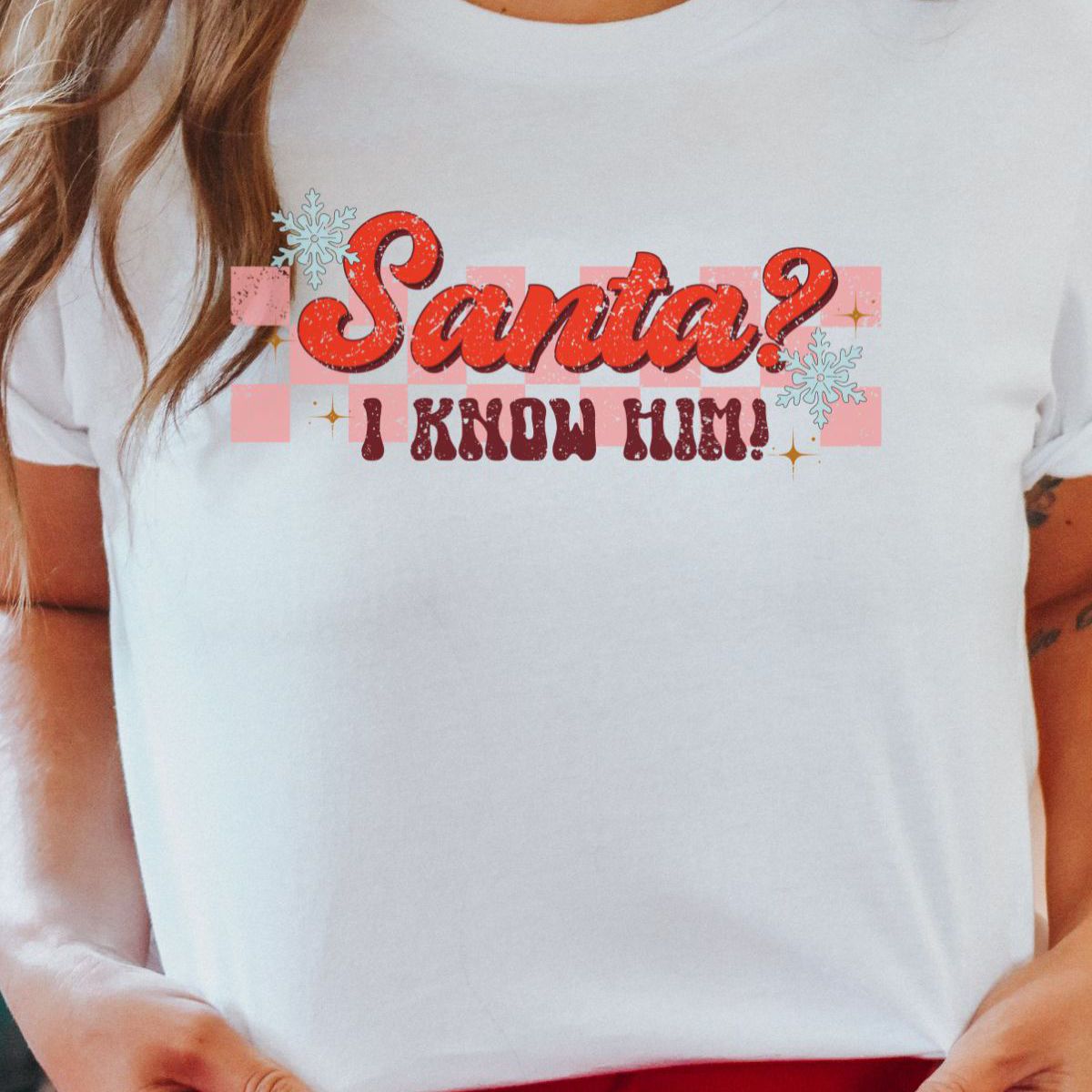 Santa Tee Women Casual Christmas