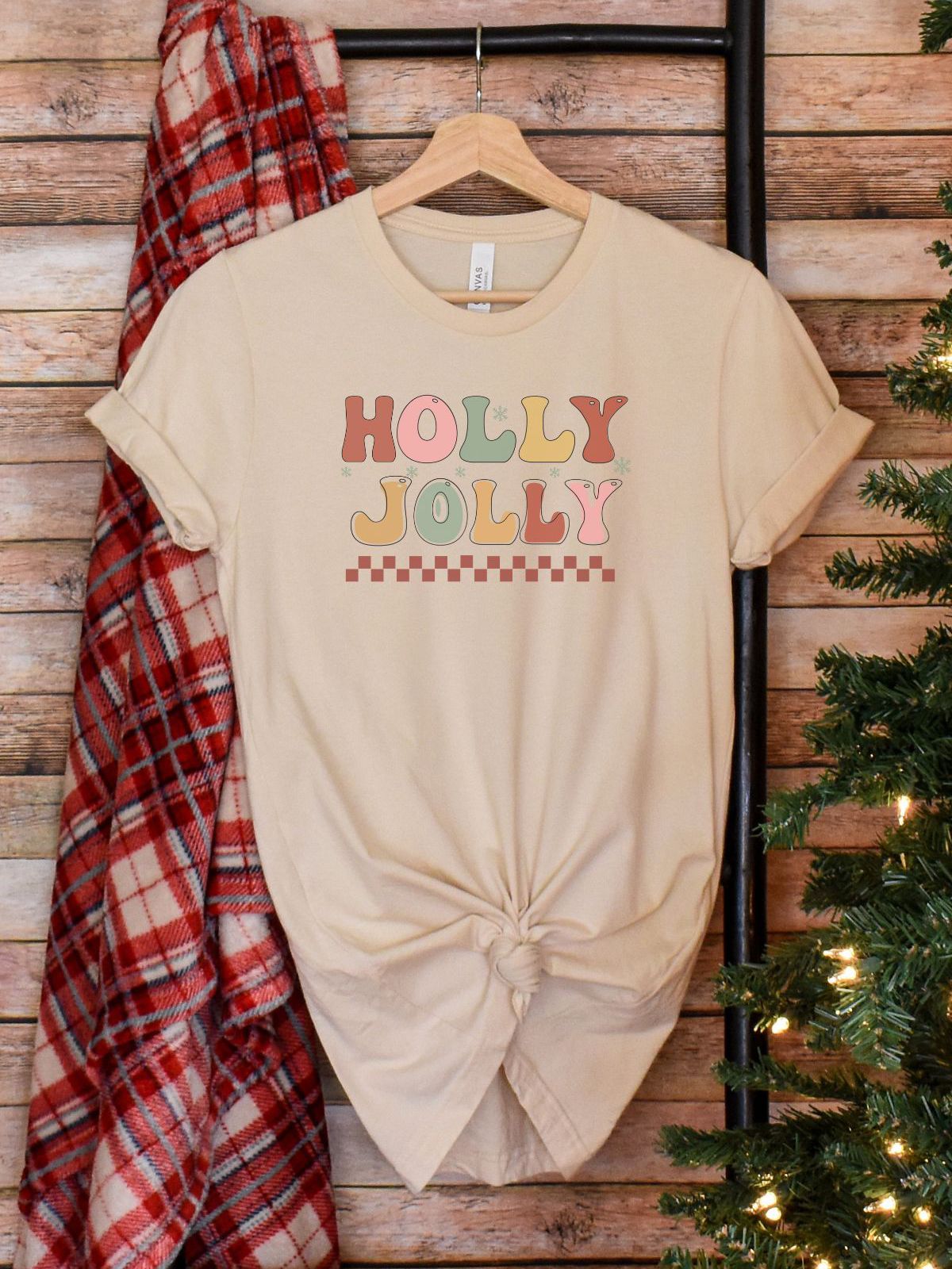 Holly Jolly Womens T-Shirt Christmas