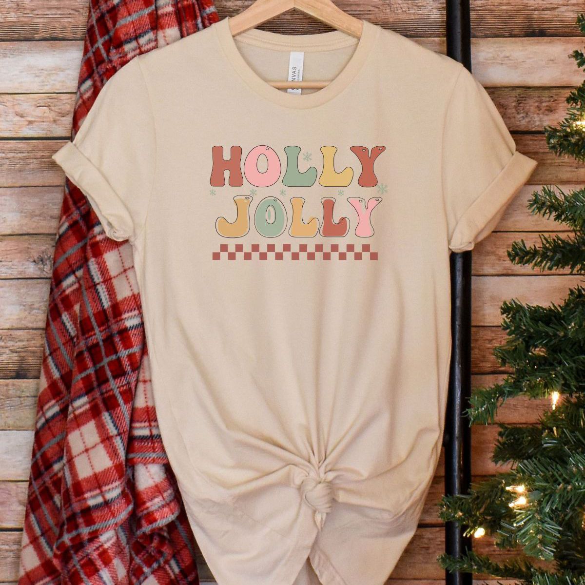 Holly Jolly Womens T-Shirt Christmas
