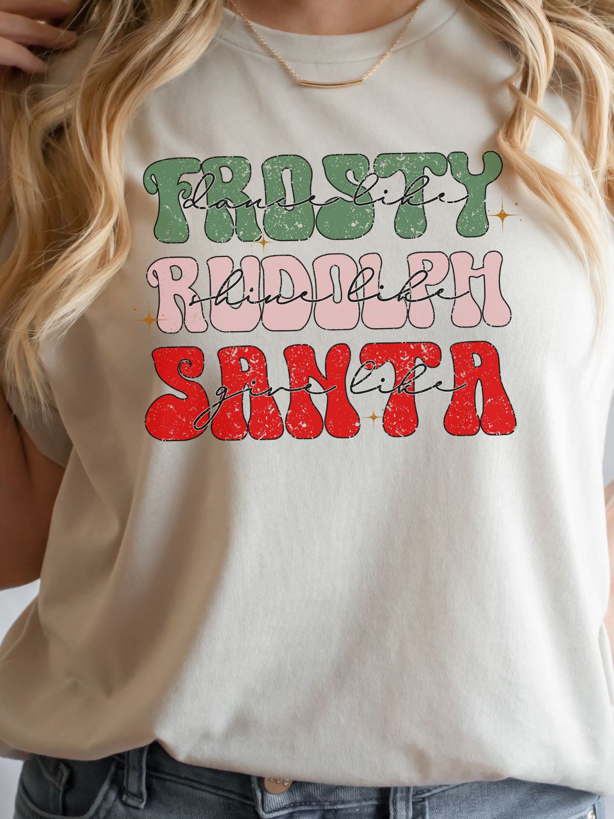 Frosty Rudolph Santa Unisex Tee Christmas