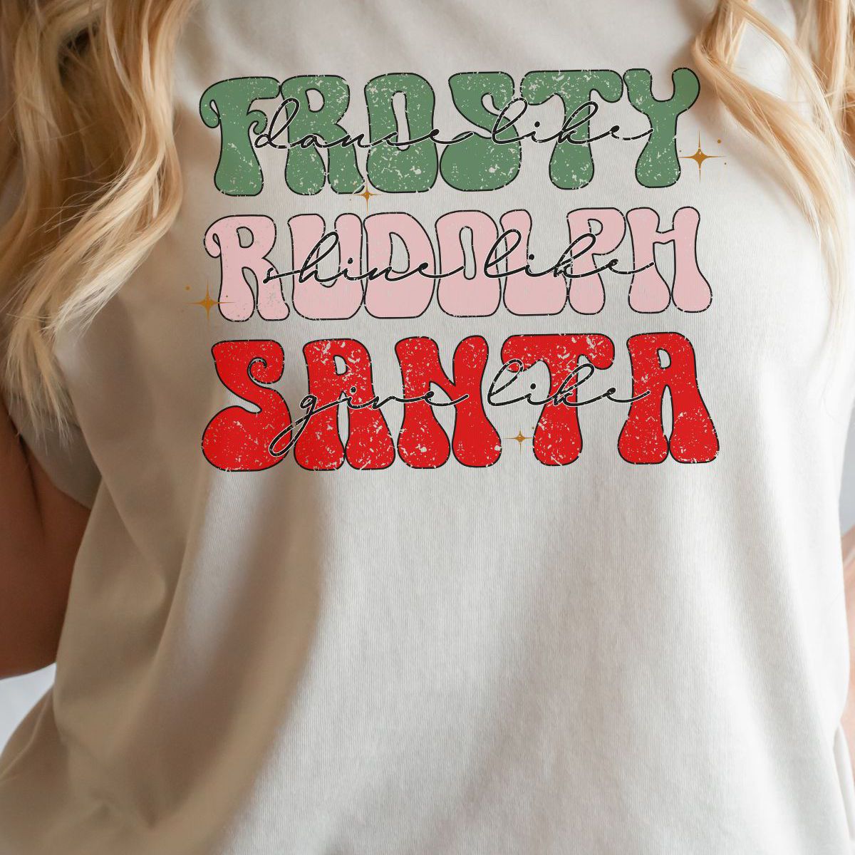 Frosty Rudolph Santa Unisex Tee Christmas