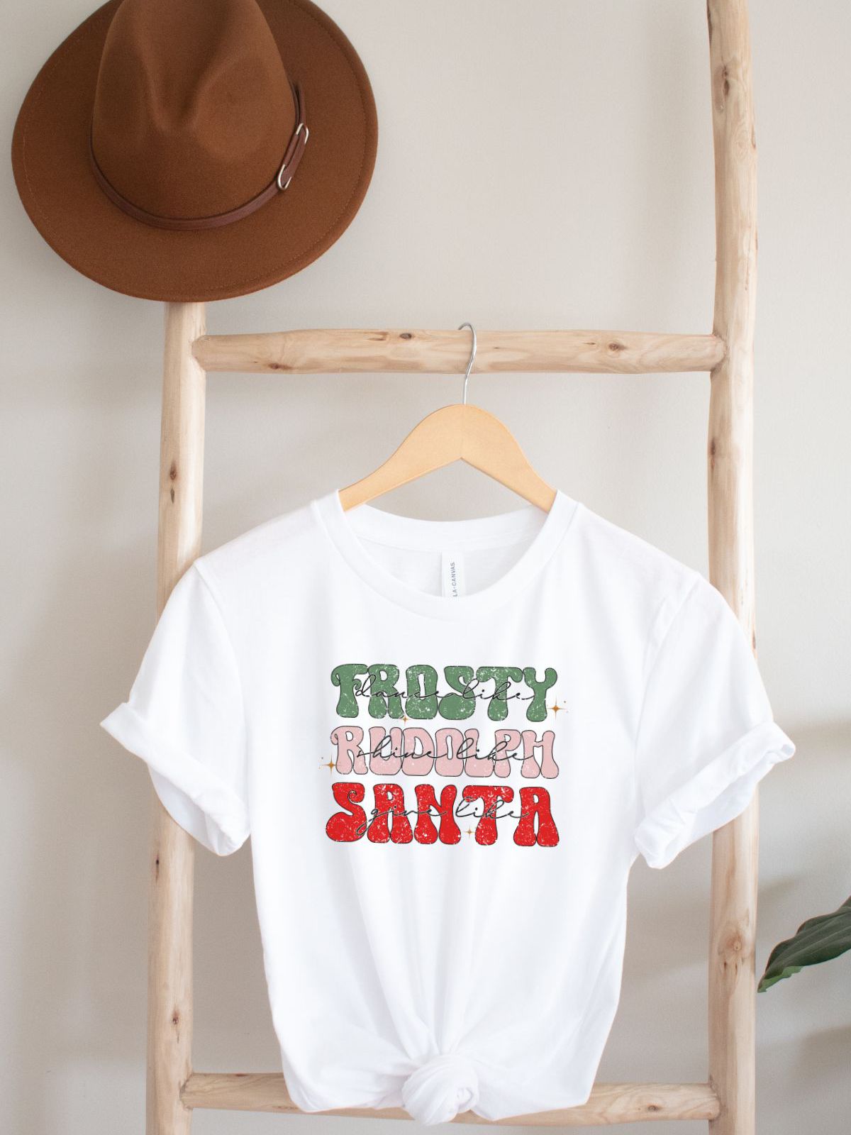 Frosty Rudolph Santa Unisex Tee Christmas