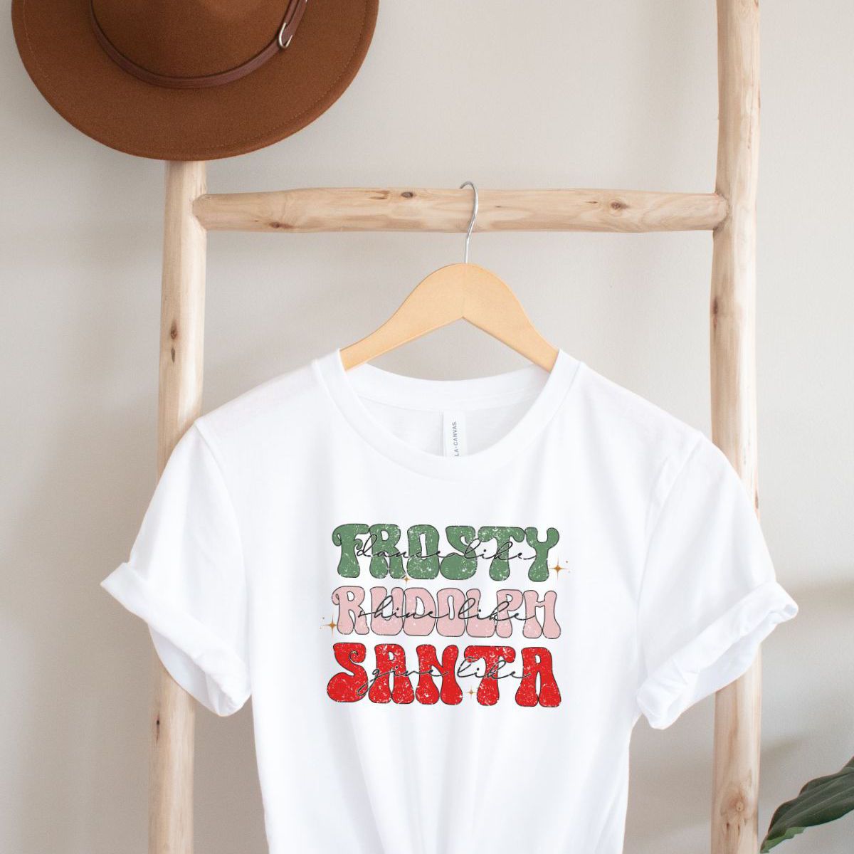 Frosty Rudolph Santa Unisex Tee Christmas