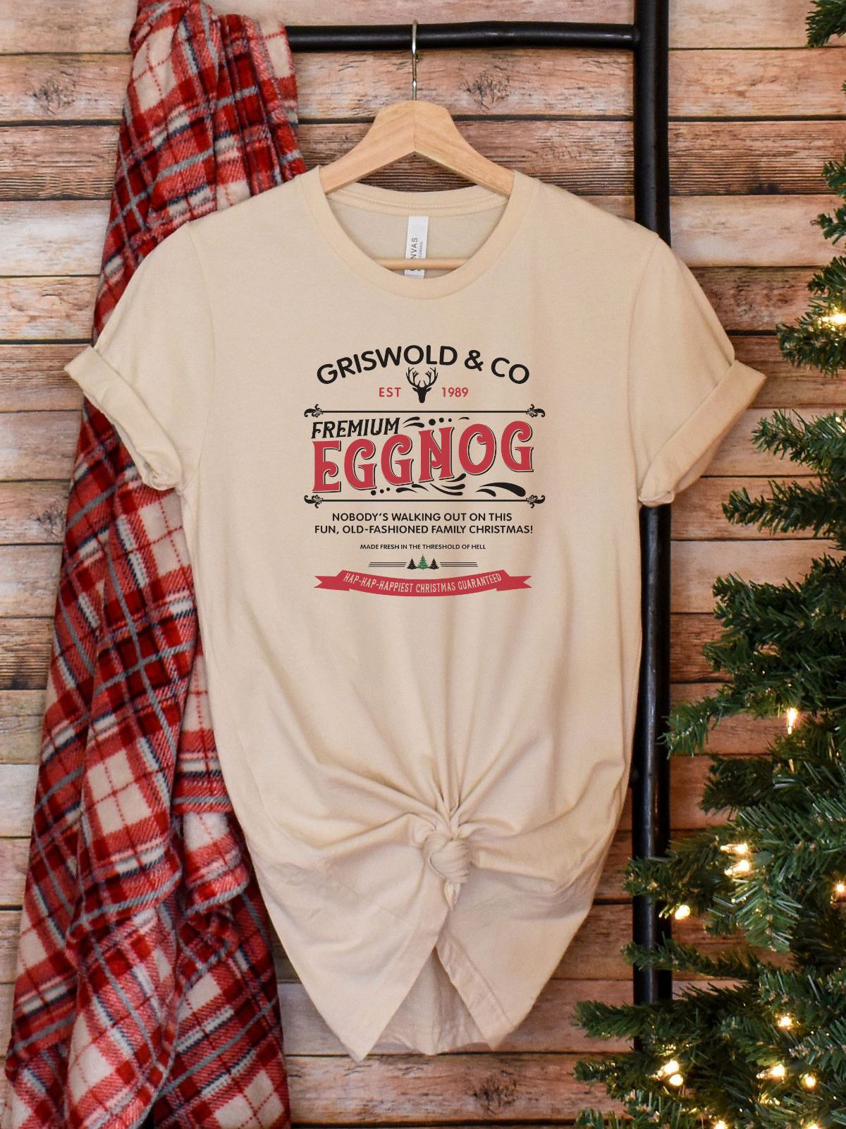 Eggnog Christmas Womens Tee