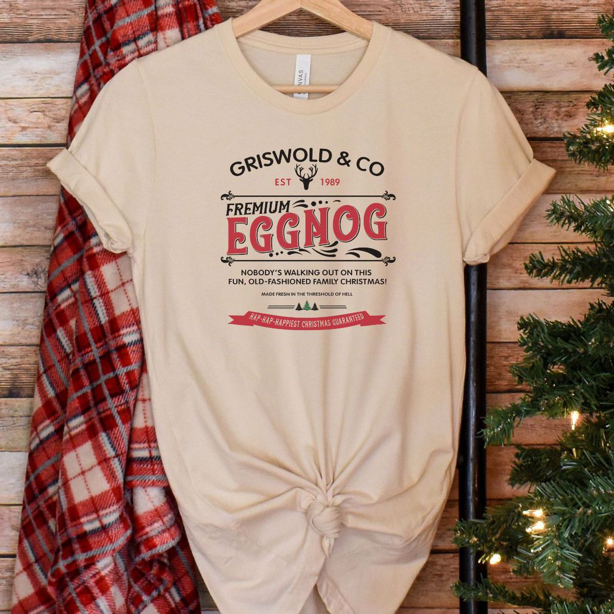 Eggnog Christmas Womens Tee