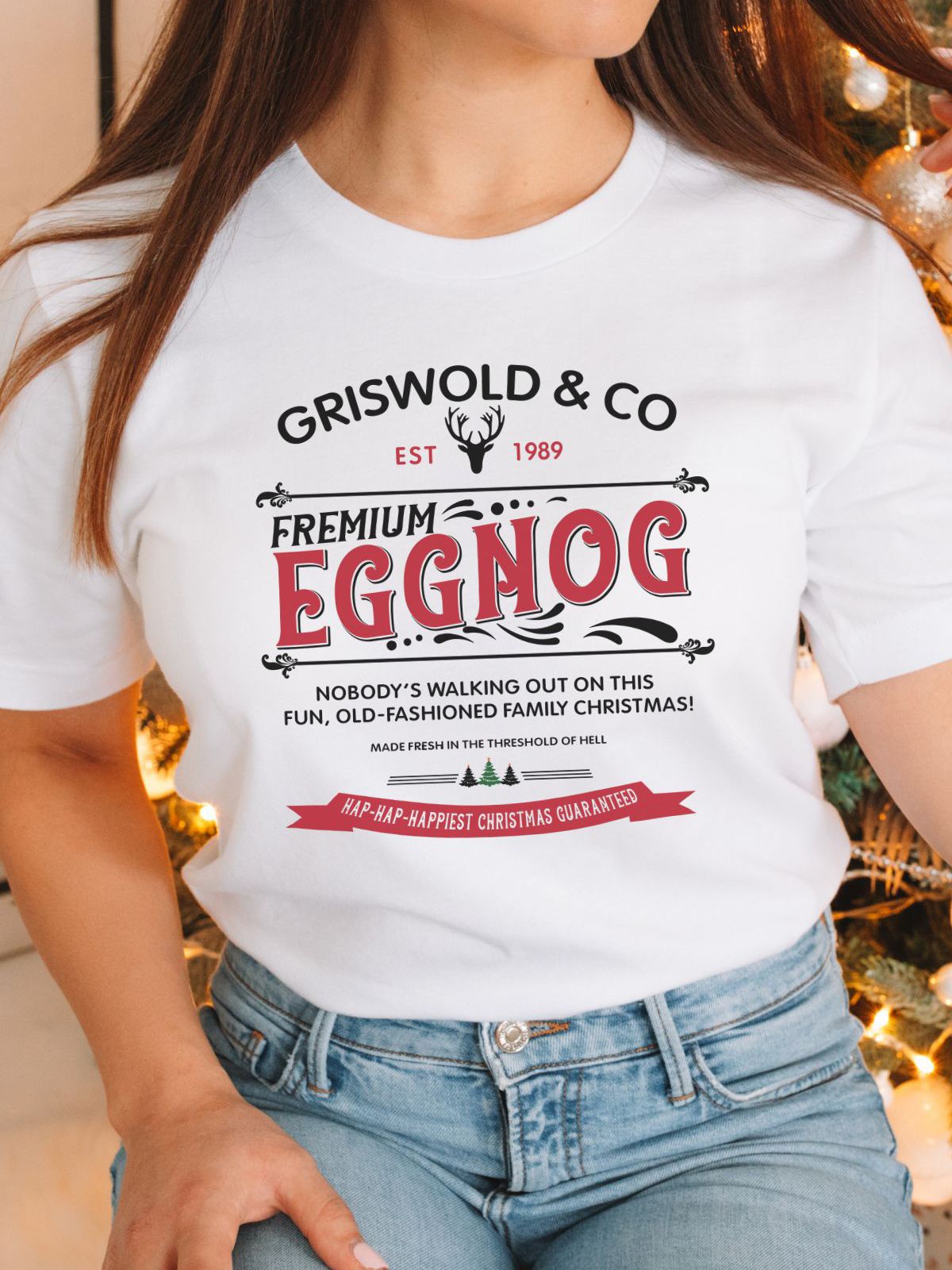 Eggnog Christmas Womens Tee