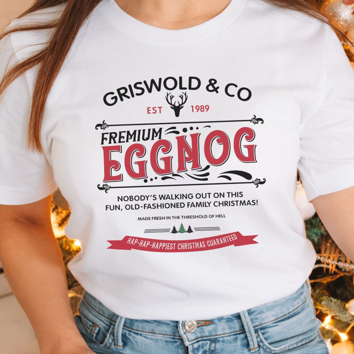 Eggnog Christmas Womens Tee