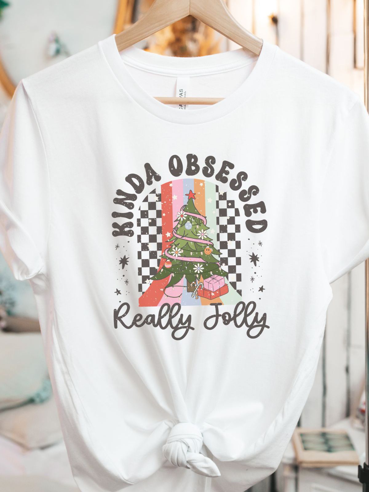 Kinda Obsessed Womens T-shirt Christmas