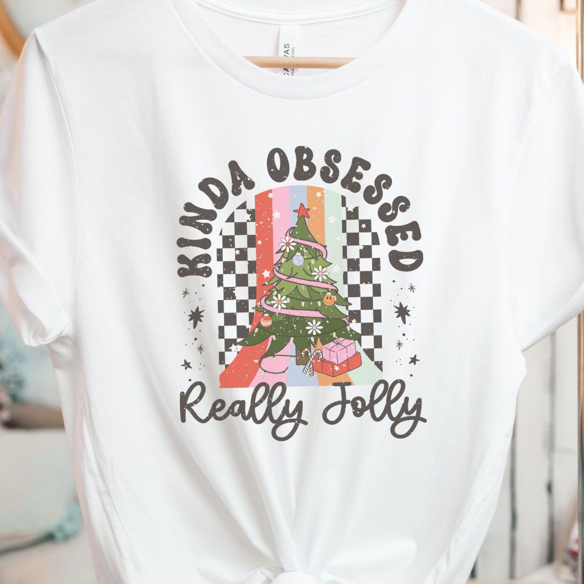Kinda Obsessed Womens T-shirt Christmas