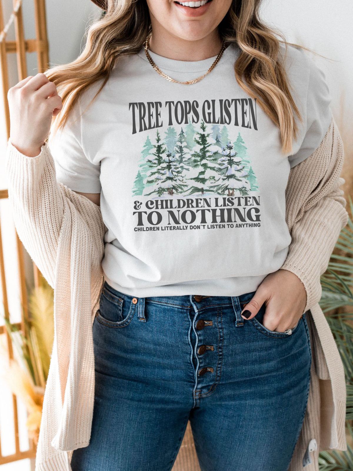 Tree Tops Women T-Shirt Christmas