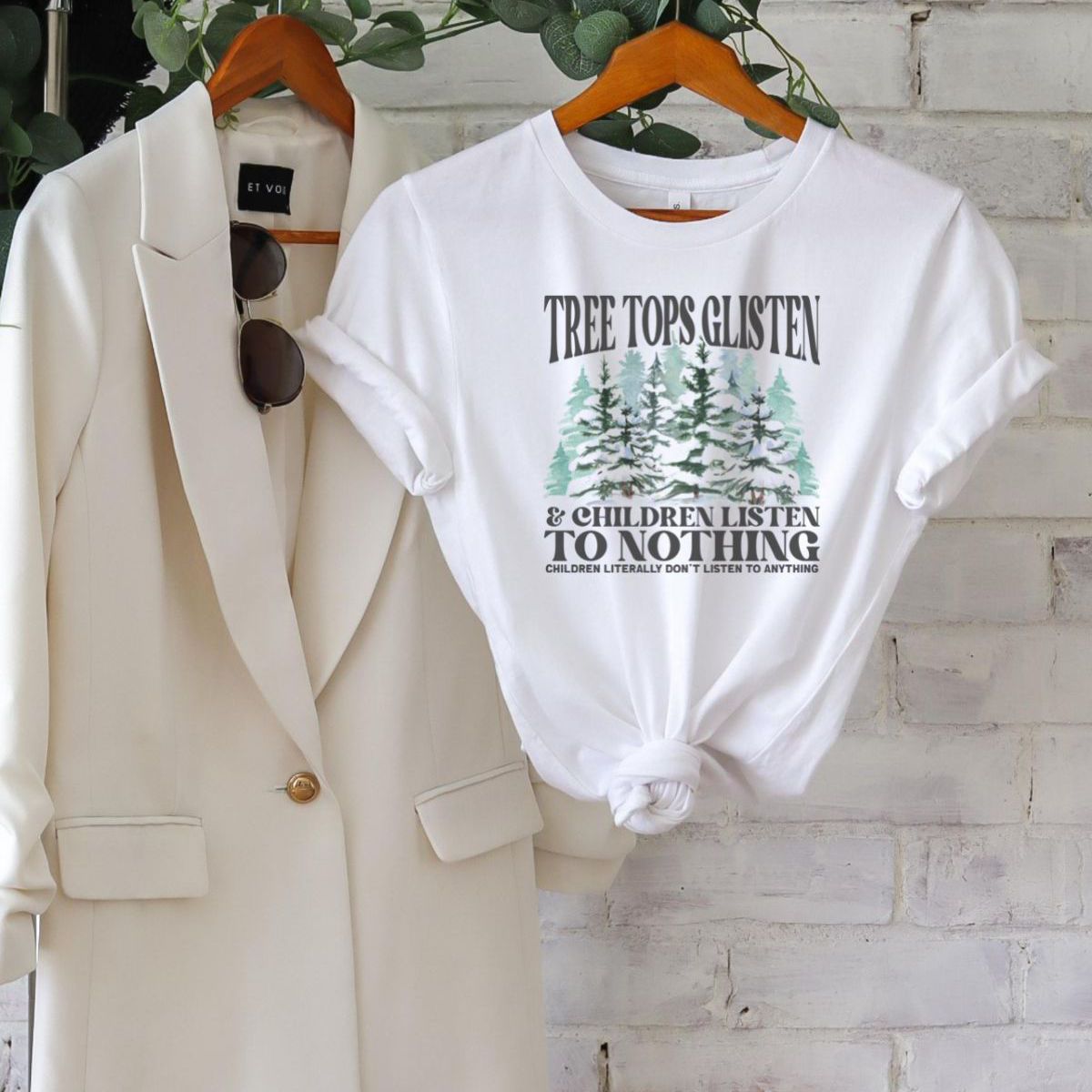 Tree Tops Women T-Shirt Christmas