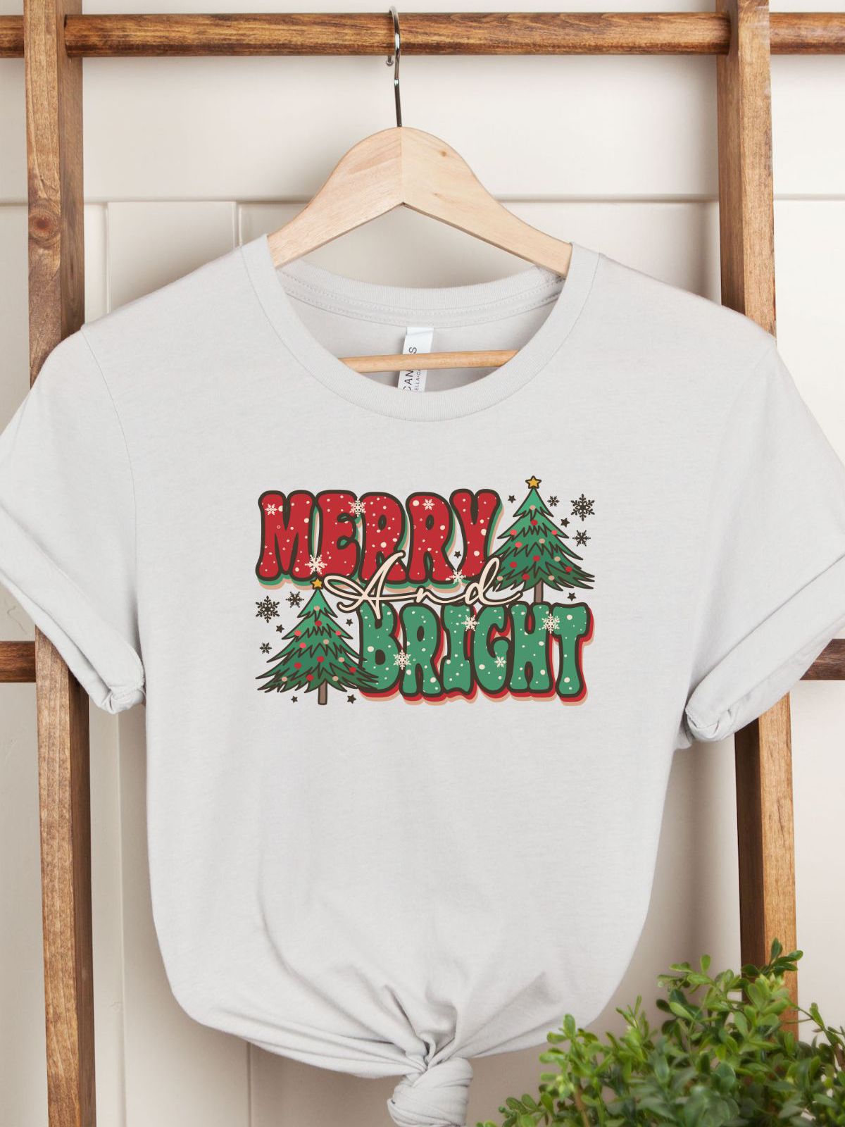 Merry And Bright Womens T Shirt Christmas