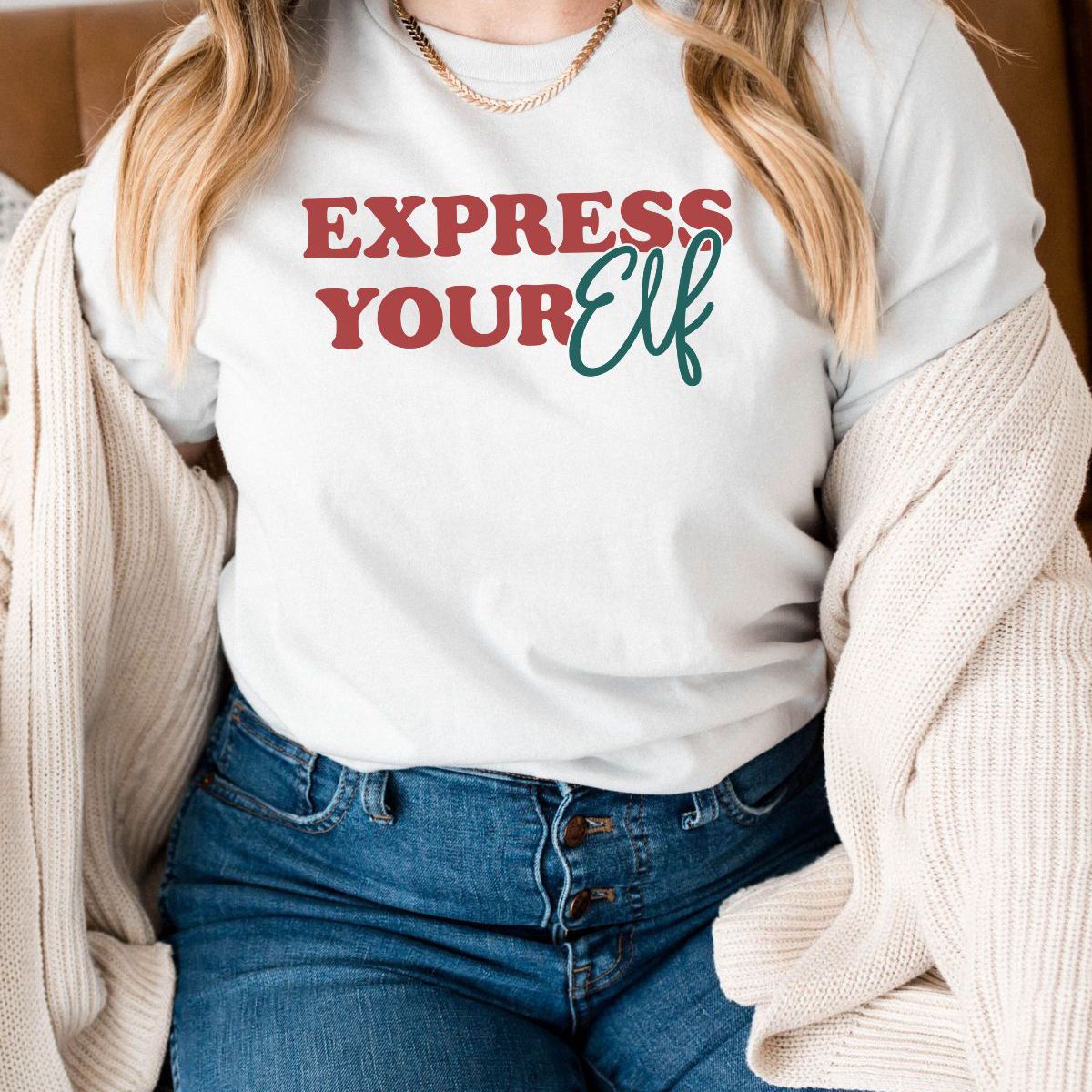 Express Your Elf Womens T-Shirt Christmas