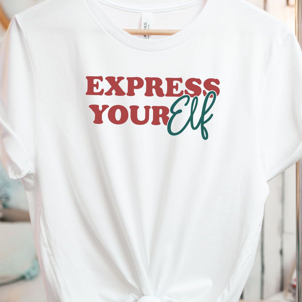 Express Your Elf Womens T-Shirt Christmas