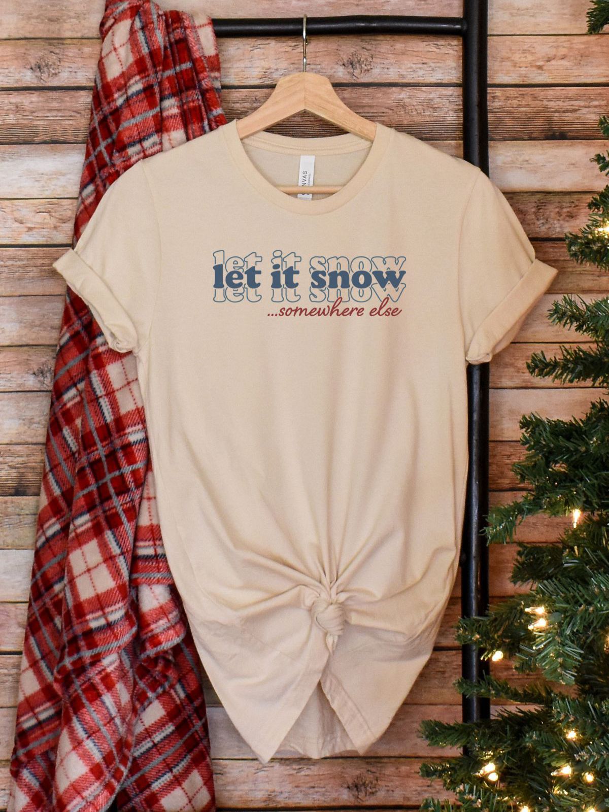 Let It Snow Womens T-Shirt Winter