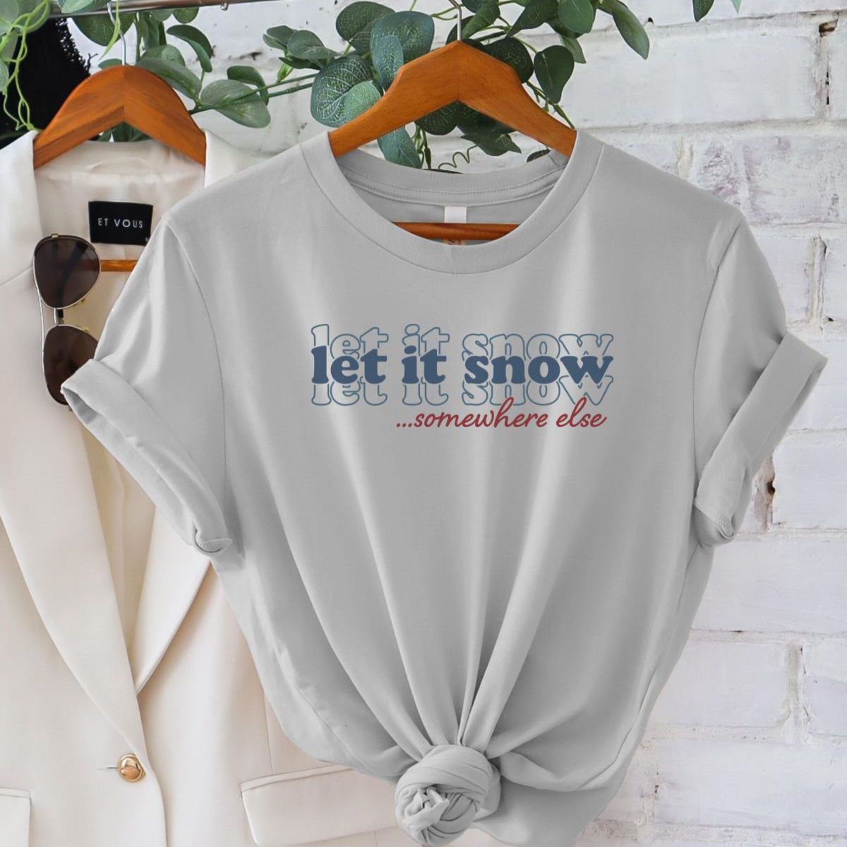 Let It Snow Womens T-Shirt Winter