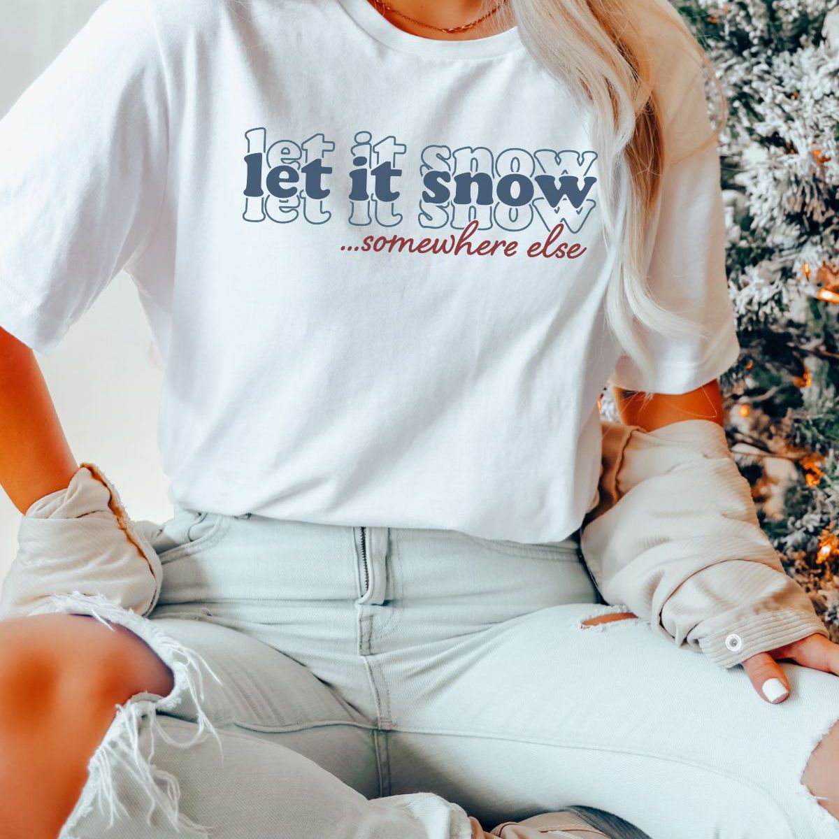 Let It Snow Womens T-Shirt Winter
