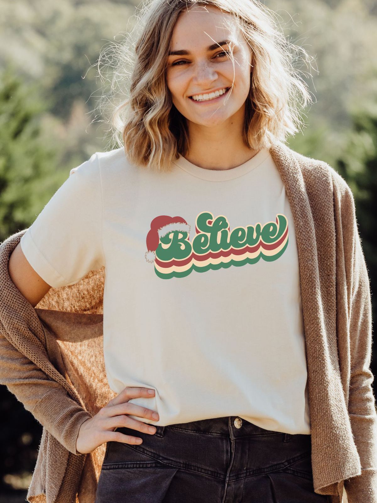 Believe Women's T-Shirt Christmas