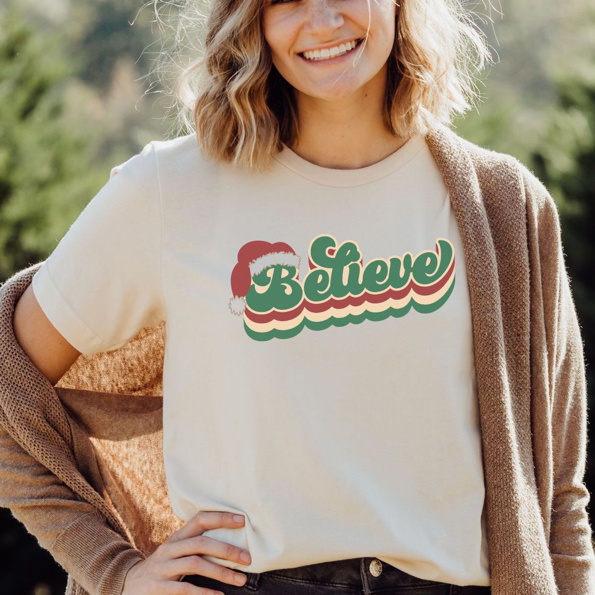 Believe Women's T-Shirt Christmas