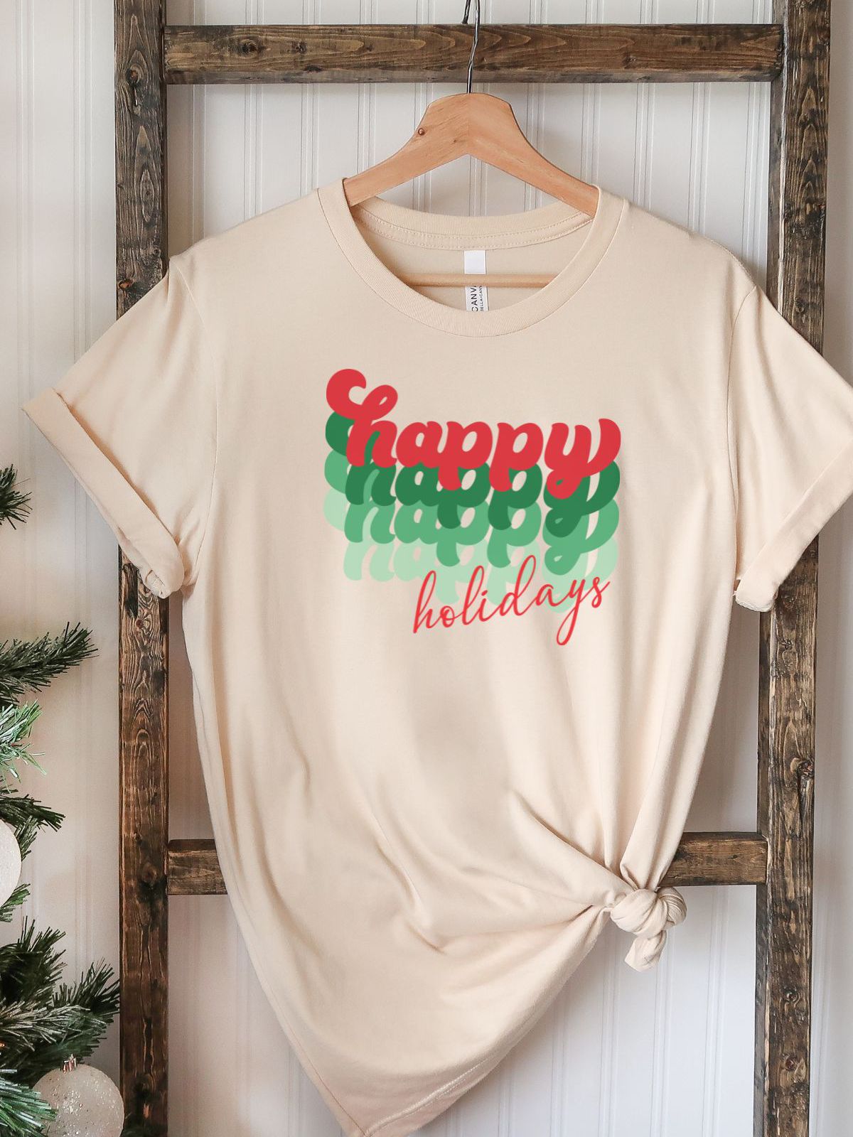 Happy Holidays Women's T-shirt Christmas