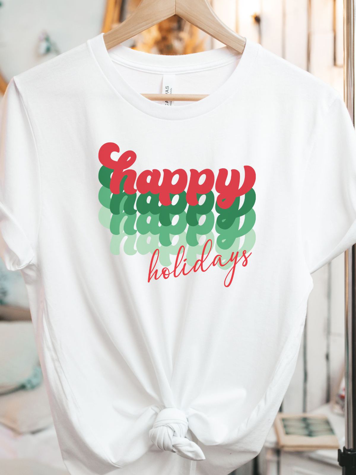 Happy Holidays Women's T-shirt Christmas