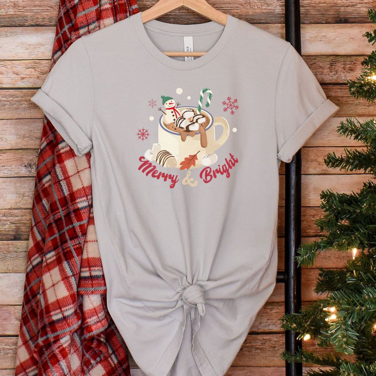 Merry Bright Women Tshirt Christmas