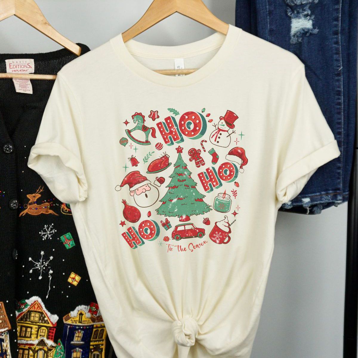 Ho Ho Ho Womens T-Shirt Christmas