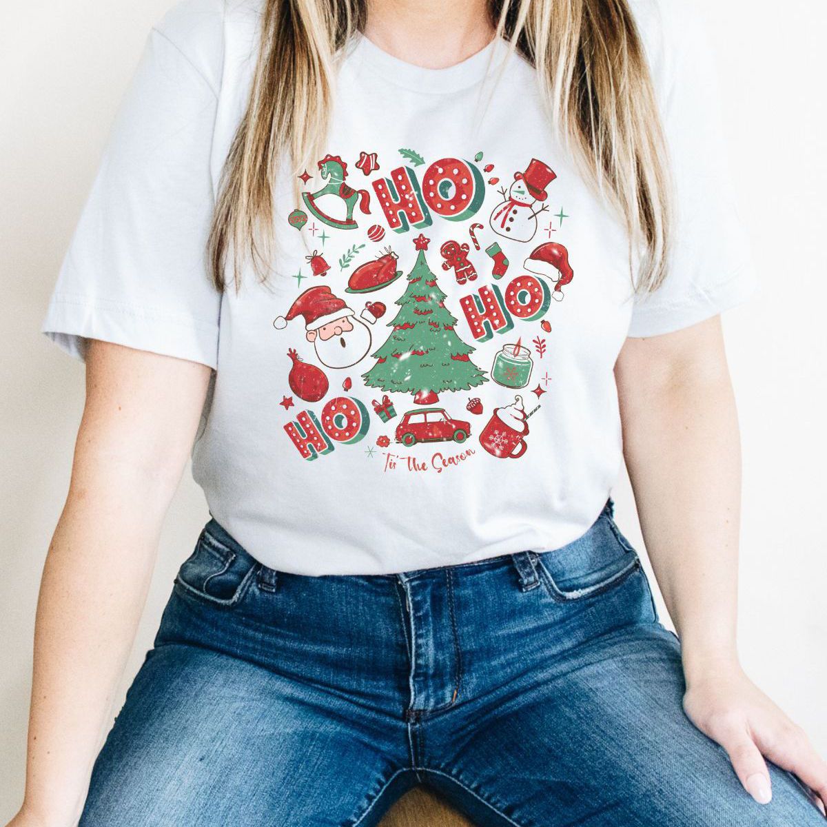 Ho Ho Ho Womens T-Shirt Christmas