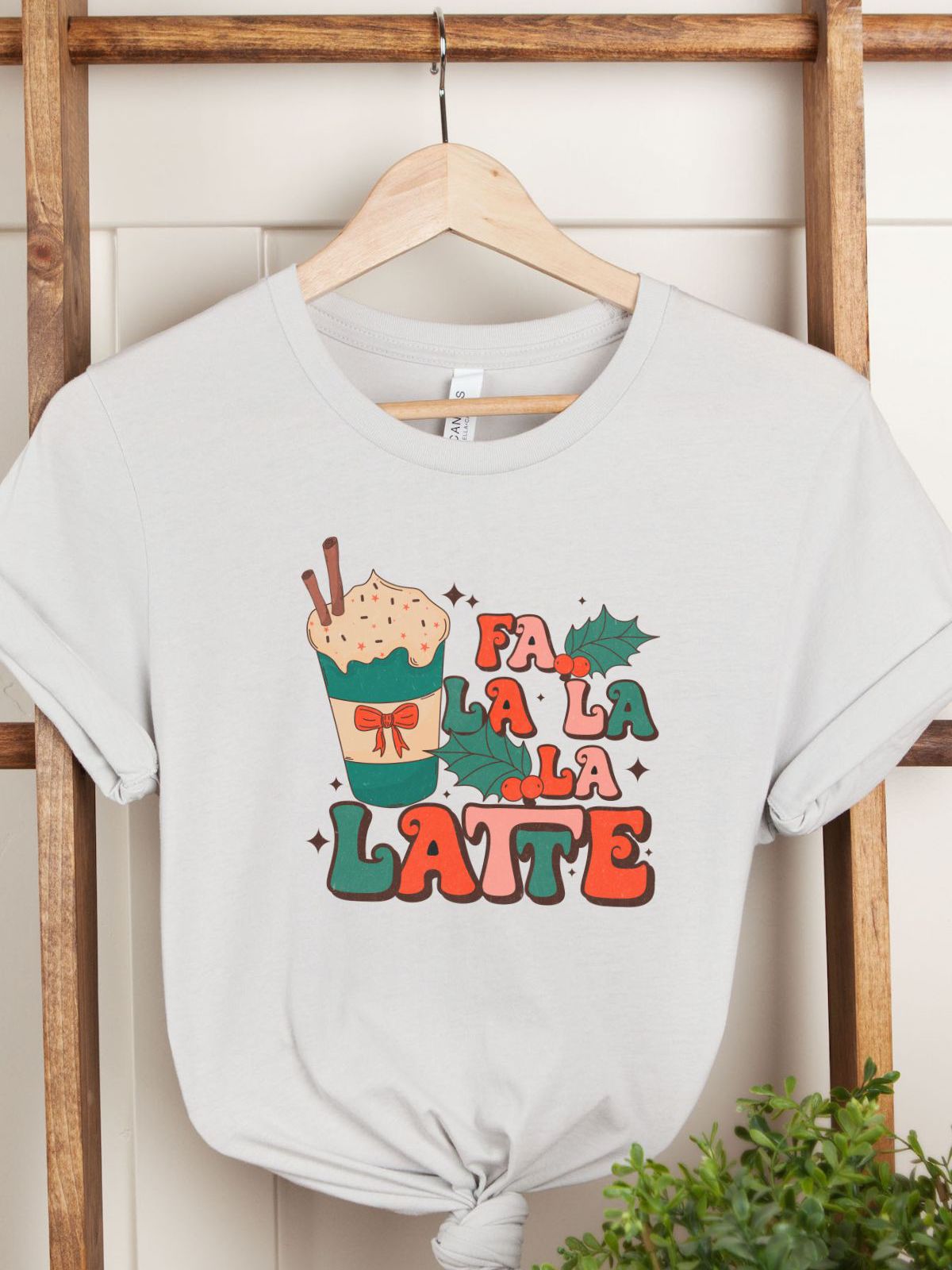 Fa La La La Latte Women T-Shirt Christmas