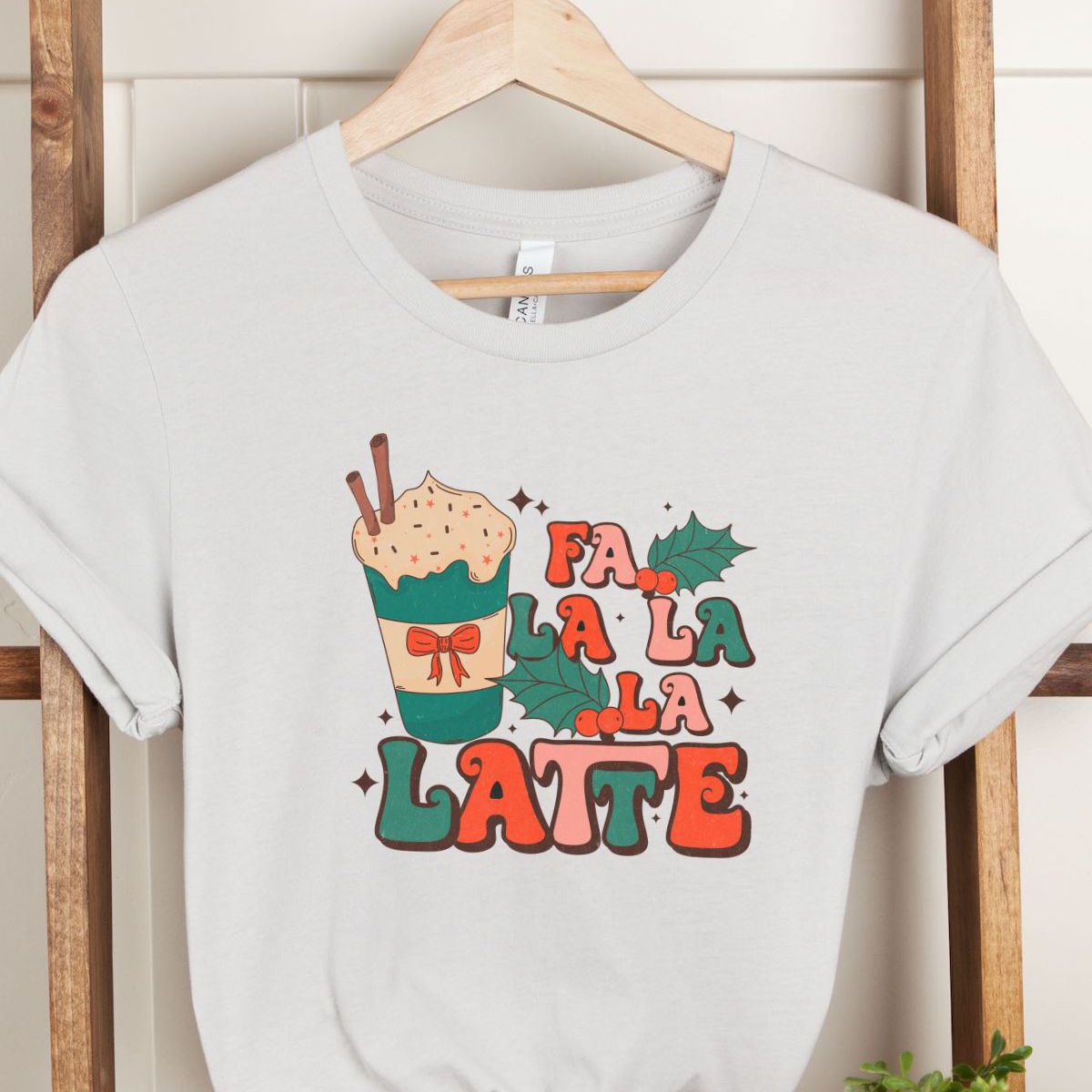 Fa La La La Latte Women T-Shirt Christmas