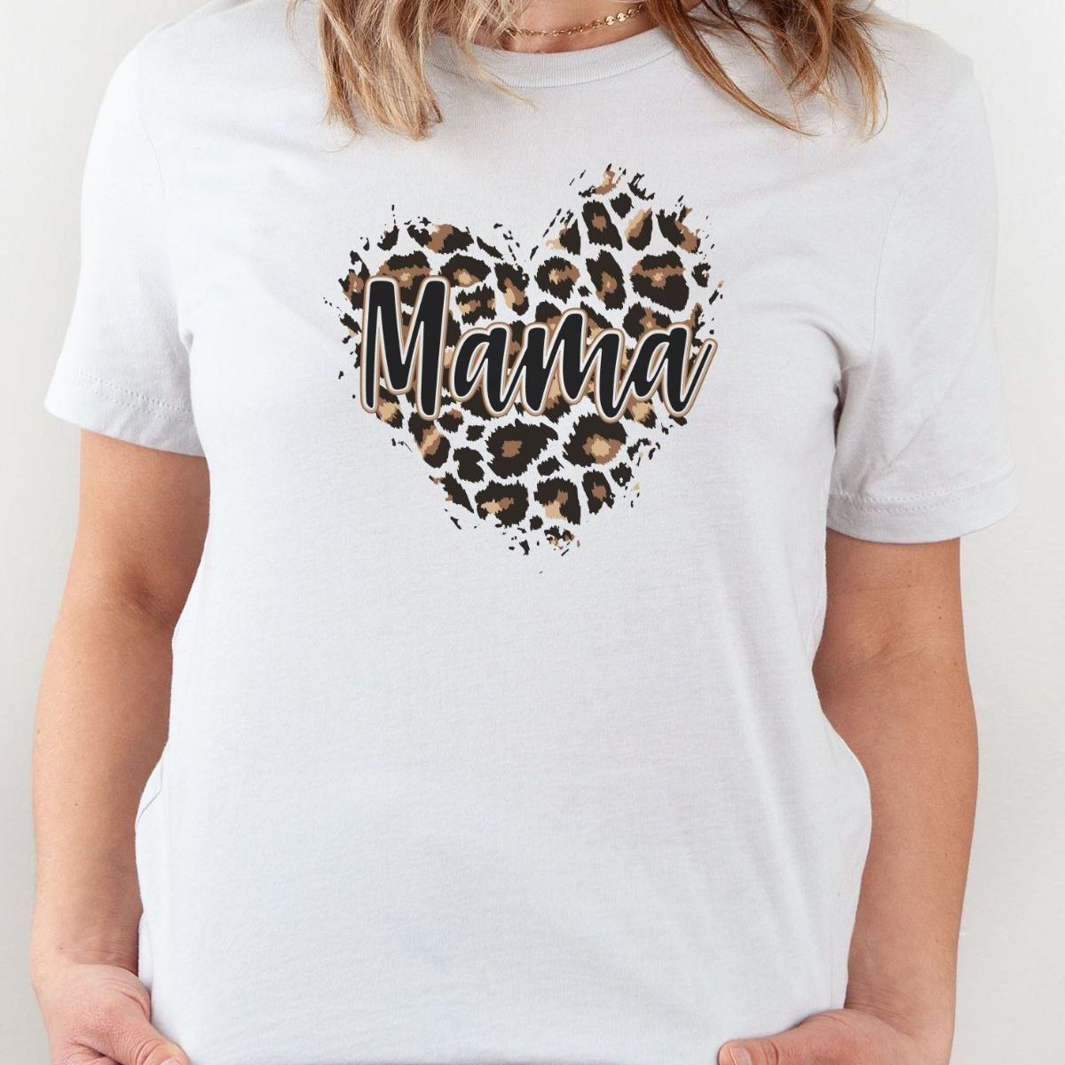 Leopard Heart Mama Women's Tee