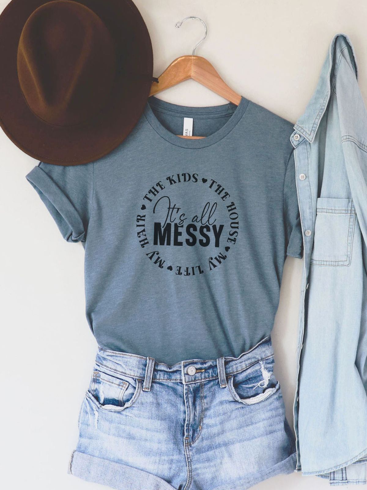 Messy Quote Women's T-Shirt Casual