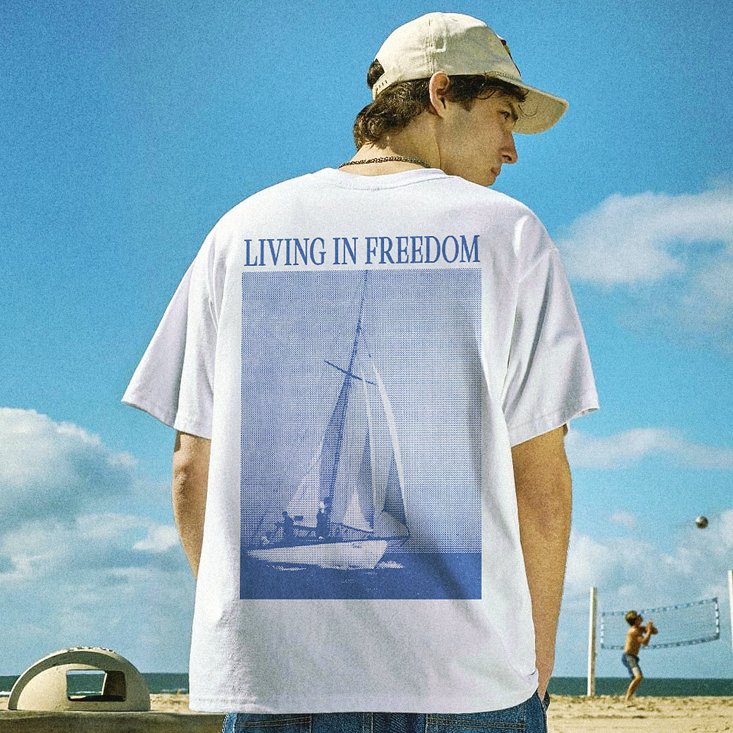 Living In Freedom Sailboat Graphic Tee