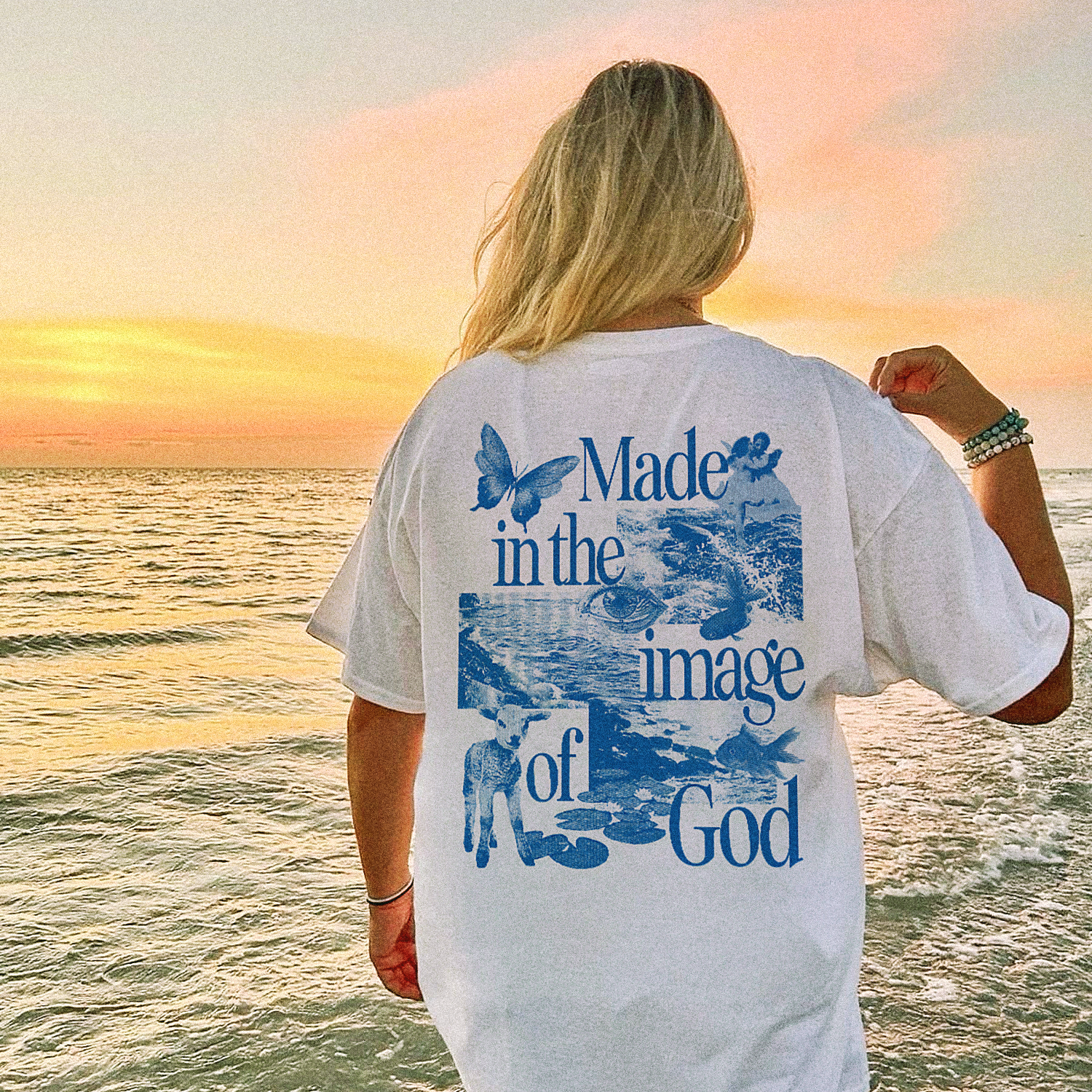 Made In The Image Of God Cobalt Graphic Tee