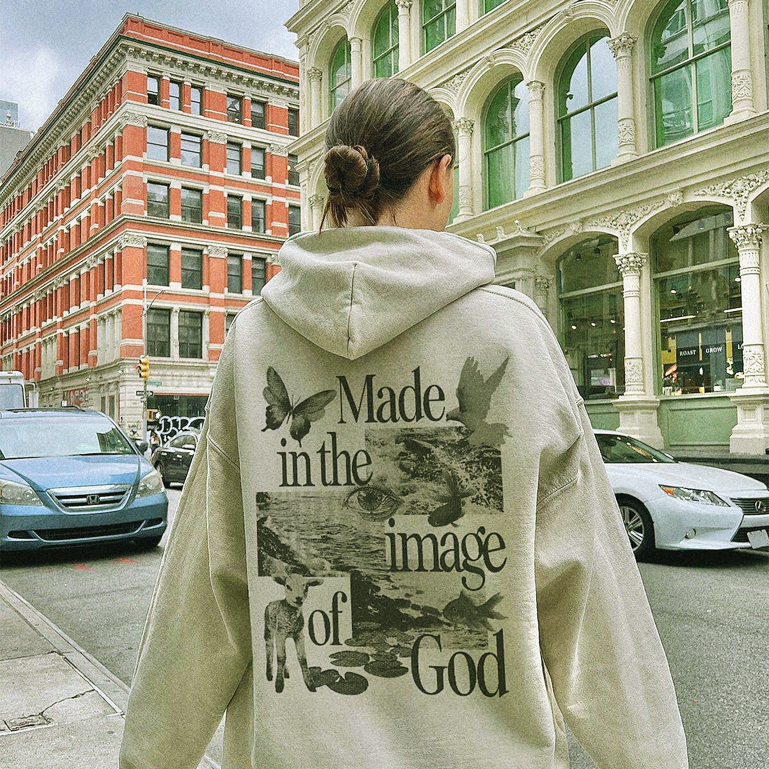 Made In The Image Of God Collage Hoodie