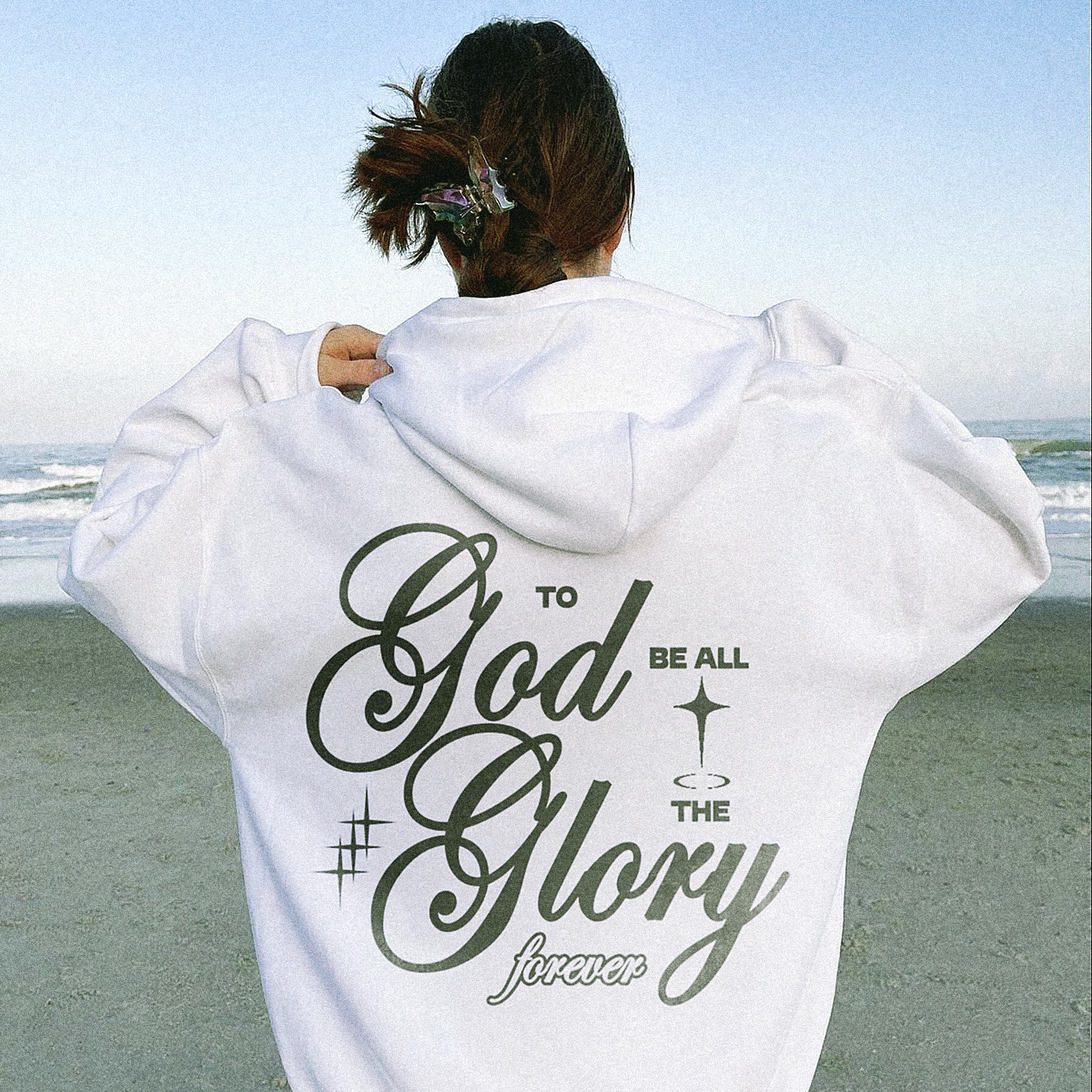 God Is Glorious White Hoodie